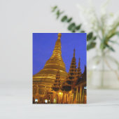Carte Postale nuit du shwedagon stupa doré (Debout devant)