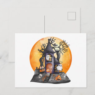 Carte Postale Nuit effrayante de Halloween Trick or Treat
