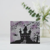 Carte Postale Nuit effrayante d'Halloween (Debout devant)