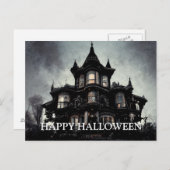 Carte Postale Nuit effrayante d'Halloween  (Devant / Derrière)