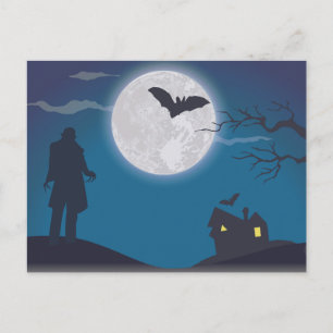 Carte Postale Nuit effrayante d'Halloween