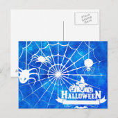 Carte Postale Nuit effrayante d'Halloween (Devant / Derrière)