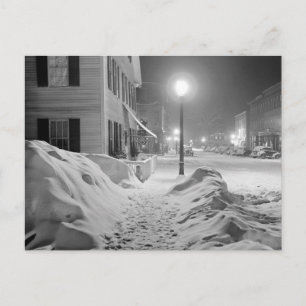 Carte Postale Nuit enneigée dans le Vermont, 1940