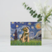 Carte Postale Nuit étoilée - Border Terrier #1 (Debout devant)