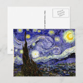 Carte Postale Nuit étoilée de Van Gogh, 1889 (Devant / Derrière)