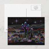 Carte Postale Nuit étoilée du désert de Neon (Devant / Derrière)