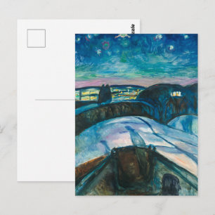 Carte Postale Nuit étoilée Edvard Munch