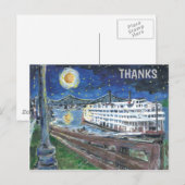 Carte Postale Nuit étoilée Mississippi Queen, ajoutez du texte,  (Devant / Derrière)