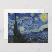 Carte Postale Nuit étoilée par Vincent van Gogh (Devant / Derrière)