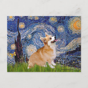 Carte Postale Nuit étoilée - Pembroke Welsh Corgi 7b