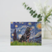 Carte Postale Nuit étoilée - Rottweiler (#6) (Debout devant)