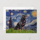 Carte Postale Nuit étoilée - Rottweiler (#6) (Devant / Derrière)