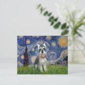 Carte Postale Nuit étoilée - Schnauzer #8 (Debout devant)