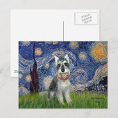Carte Postale Nuit étoilée - Schnauzer #8 (Devant / Derrière)