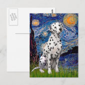 Carte Postale Nuit étoilée (Vertical) - Dalmatien (Devant / Derrière)