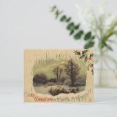 Carte Postale Nuit hivernale victorienne nostalgique (Debout devant)
