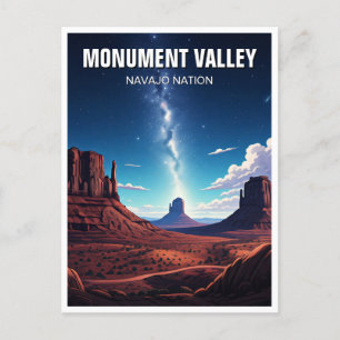 Carte Postale Nuit Monument Vallée Navajo Nation Souvenir