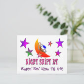Carte Postale Nuit Shift RT MOON Stick Man (Debout devant)