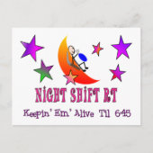 Carte Postale Nuit Shift RT MOON Stick Man (Devant)