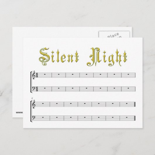 Carte Postale Nuit silencieuse (Devant / Derrière)