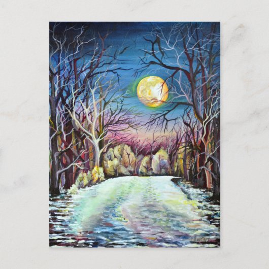 Carte Postale Nuit silencieuse en Suède (Devant)