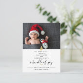 Carte Postale Nuit silencieuse Faire-part de naissance de Noël a (Debout devant)