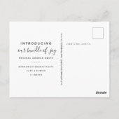 Carte Postale Nuit silencieuse Faire-part de naissance de Noël a (Dos)