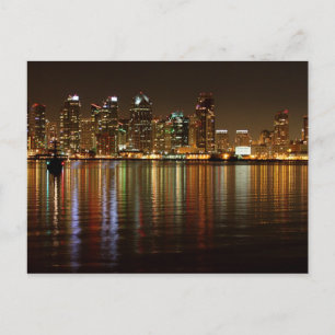 Carte Postale Nuit Skyline San Diego