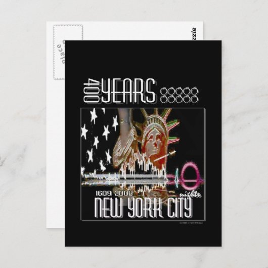 CARTE POSTALE "NUITS" (Devant / Derrière)