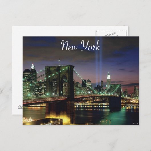 Carte Postale Nuits à New York (Devant / Derrière)