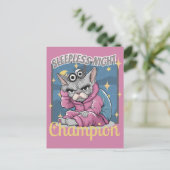 Carte Postale Nuits Blanches Insomnie Chat Sphynx Maman (Debout devant)