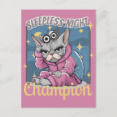 Carte Postale Nuits sans sommeil Insomnia Sphynx Chat Maman (Devant)