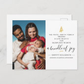 Carte Postale Nuits Silencieuses Funny Noël Faire-part de naissa (Devant / Derrière)