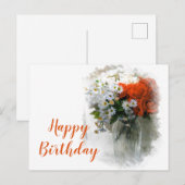 Carte postale numérique personnalisable pour anniv (Devant / Derrière)