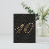 Carte Postale Numéro 10 Black Gold 10e anniversaire de Mariage (Debout devant)