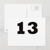 Carte Postale Numéro 13 ! (Devant / Derrière)