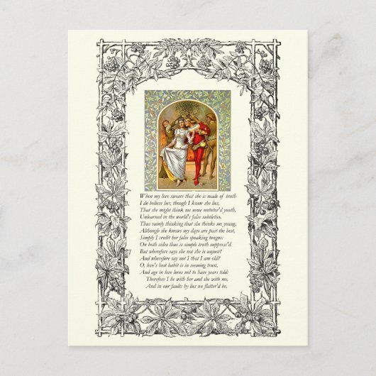 Carte Postale Numéro 138 de Sonnet par William Shakespeare (Devant)