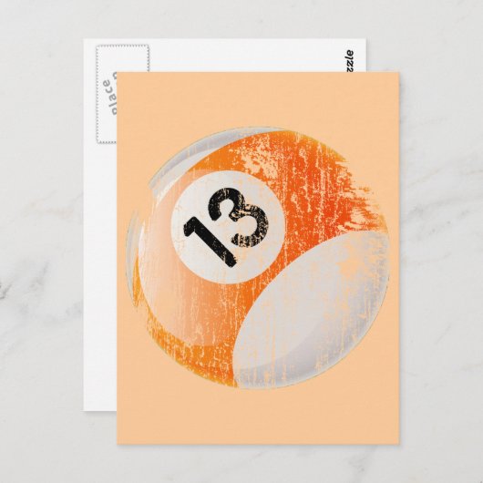 CARTE POSTALE NUMÉRO 13 BILLIARDS BALL - ÂGÉ ET ÉRODÉE (Devant / Derrière)