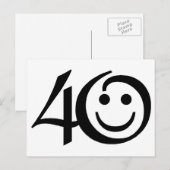 Carte Postale Numéro 40-Avec Joyeux Anniversaire Visage (Devant / Derrière)