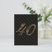 Carte Postale Numéro 40 Black Gold 40e Anniversaire (Debout devant)