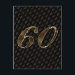 Carte Postale Numéro 60 Black Gold 60th Birthday Diamond Mariage<br><div class="desc">Numéro 60 Black and Gold Parties scintillant Look Typographie 60e anniversaire Anniversaire 60 ans Diamond Mariage Anniversaire,  Elégante carte postale</div>