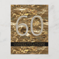 Numéro 60 Diamond Mariage 60e Anniversaire Or