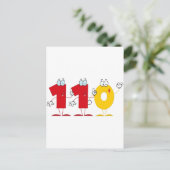 Carte Postale Numéro Chanceux 110 (Debout devant)
