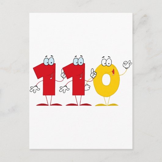 Carte Postale Numéro Chanceux 110 (Devant)