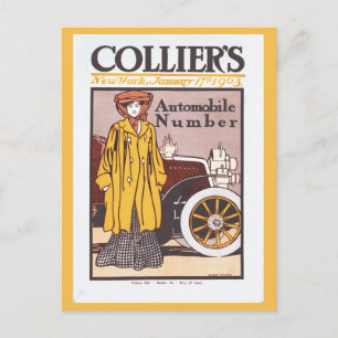 Carte Postale Numéro d'automobile Colliers 1903