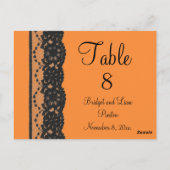 Carte postale Numéro de la table de dentelle franç (Dos)