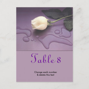 Carte postale Numéro de la table de Mariage Rose b