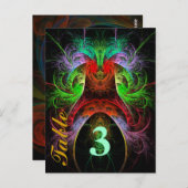 Carte postale Numéro de la table du carnaval (Devant / Derrière)