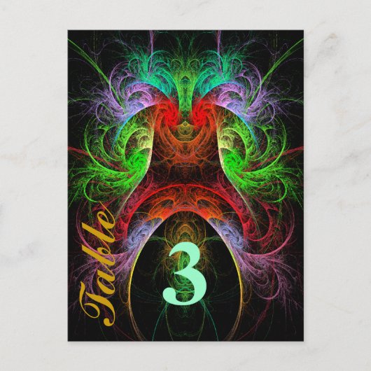 Carte postale Numéro de la table du carnaval (Devant)