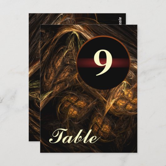 Carte postale Numéro de la table mère (Devant / Derrière)